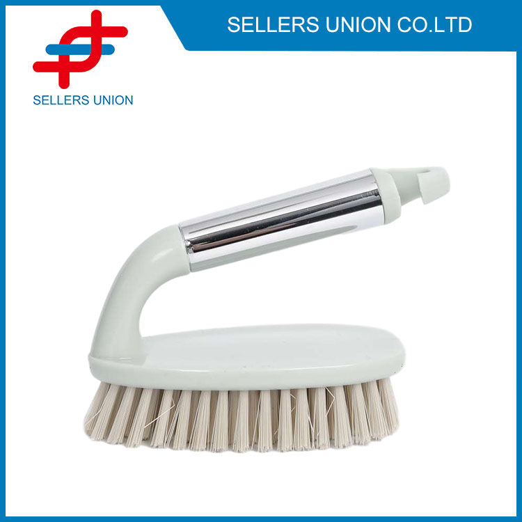 Scrub Brush With Metal Covered Grip