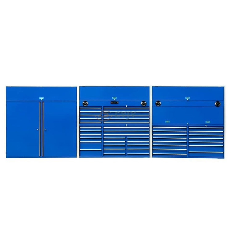 Elevate Your Garage Organization with a Blue Cabinet Combination